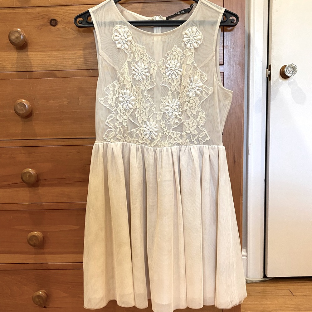 Cream Ark & Co A-line cream dress
